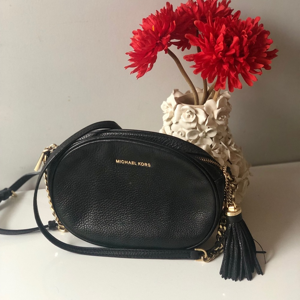 Michael Kors crossbody purse black leather